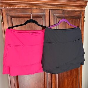 Lucky in Love Pink and Black tennis Skirt set